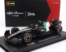 ALFA ROMEO | F1  C43 TEAM STAKE N 24 MONZA ITALY GP 2023 GUANYU ZHOU - WITH PILOT AND SHOWCASE
