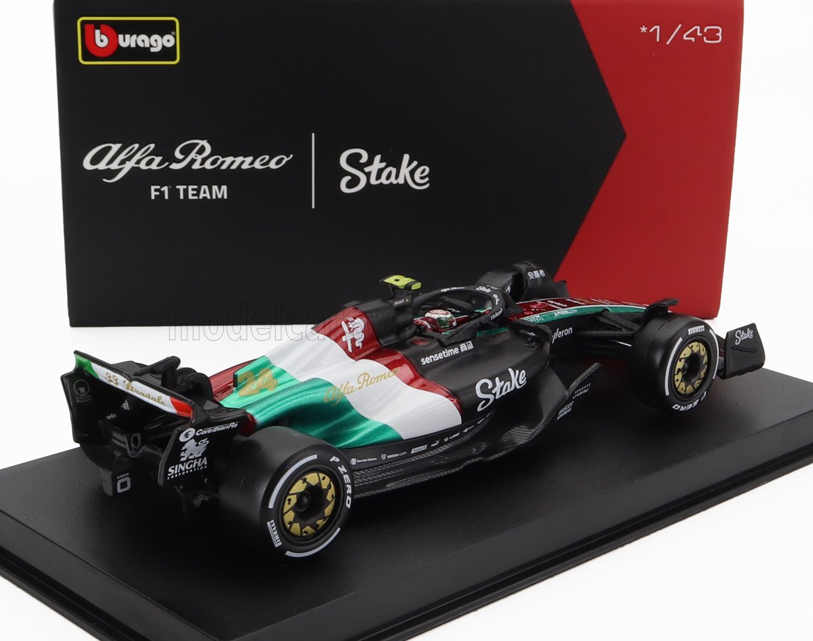 ALFA ROMEO | F1  C43 TEAM STAKE N 24 MONZA ITALY GP 2023 GUANYU ZHOU - WITH PILOT AND SHOWCASE