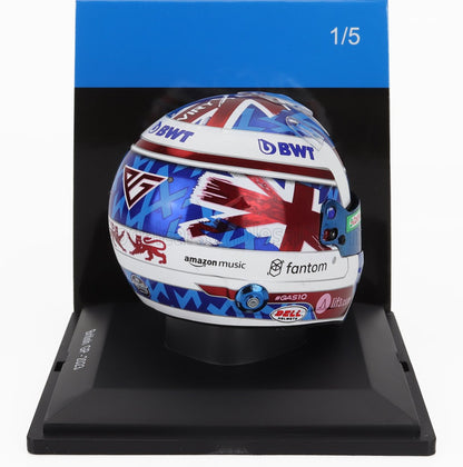 BELL - F1  CASQUE RENAULT A523 TEAM BWT ALPINE 10 GP DE GRANDE-BRETAGNE 2023 PIERRE GASLY - BLANC, BLEU, ROUGE