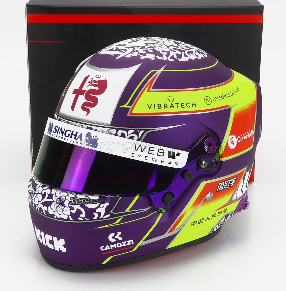 BELL HELMET | F1  CASCO HELMET ALFA ROMEO C43 TEAM STAKE N 24 SEASON 2023 GUANYU ZHOU