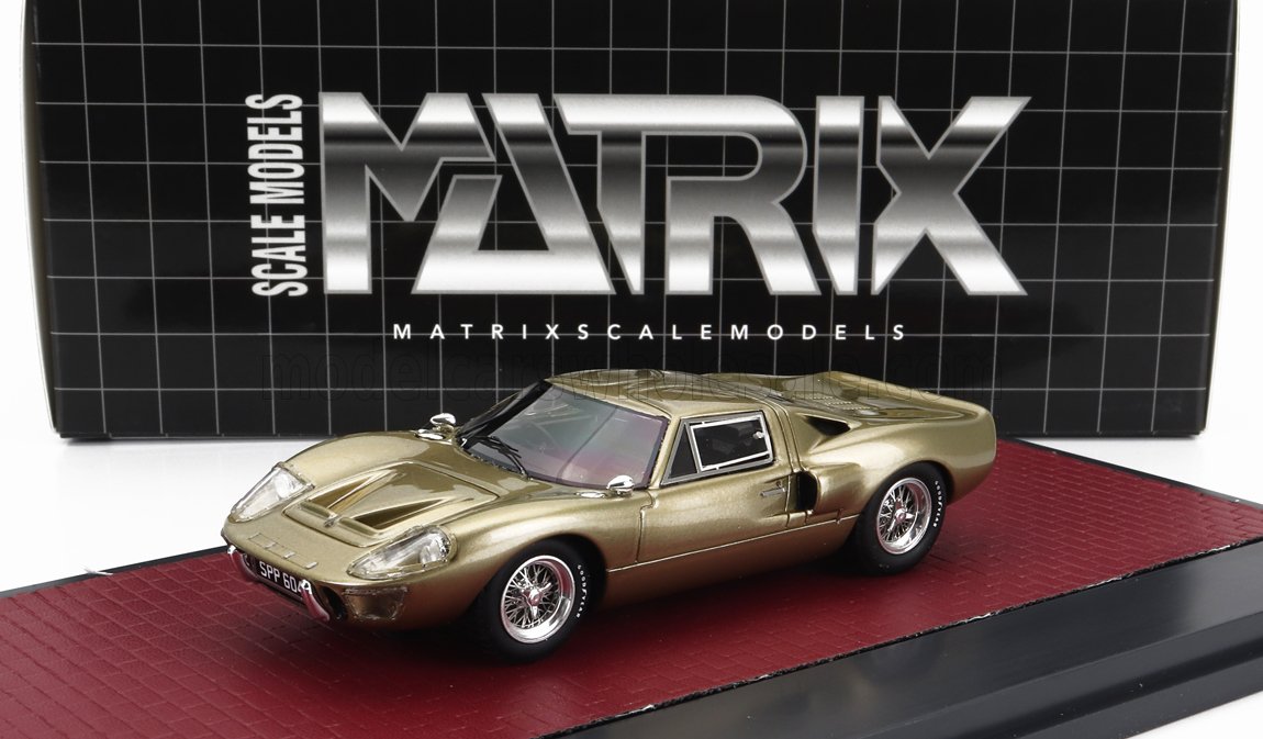 Ford GT40 Mk III 1967 Gold Metallic Matrix Scale Models 1:43 scale model