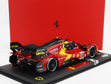 FERRARI | 499P 3.0L TURBO V6 TEAM FERRARI AF CORSE N 51 WINNER 24h LE MANS 2023 ALESSANDRO PIER GUIDI - JAMES CALADO - ANTONIO GIOVINAZZI - CON VETRINA - WITH SHOWCASE