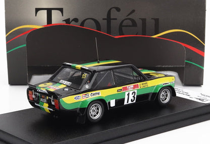 FIAT - 131 ABARTH (night version) N 13 RALLY VALLE D'AOSTA 1980 M.CINOTTO - G.NOVARO - BLACK YELLOW GREEN - Vroomi