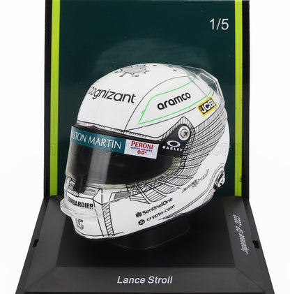 CASQUE STILO - F1  CASQUE ASTON MARTIN AMR23 TEAM ARAMCO COGNIZANT N° 18 GP DU JAPON 2023 LANCE STROLL - BLANC