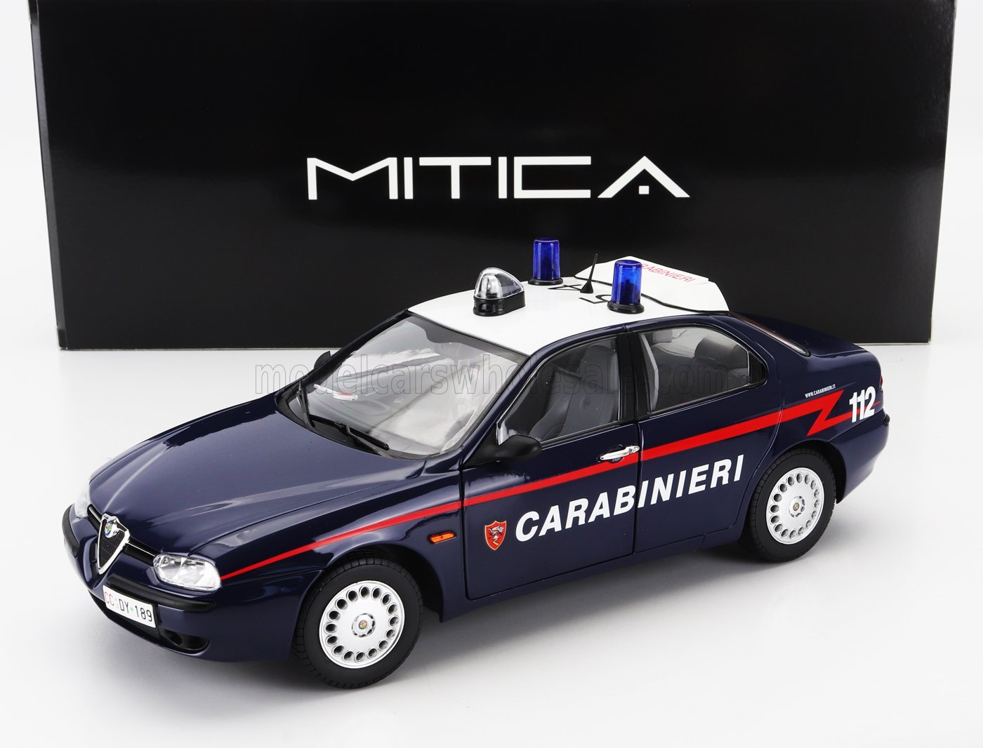 MITICA-DIECAST - 1/18 - ALFA ROMEO - 156 2.0 TWIN SPARK CARABINIERI 1997 - BLUE WHITE