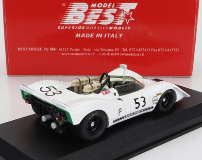 PORSCHE - 908/2 SPIDER N 53 VAINQUEUR DES 6 HEURES DE BRANDS HATCH 1969 J.SIFFERT - B.REDMAN - BLANC VERT - Vroomi