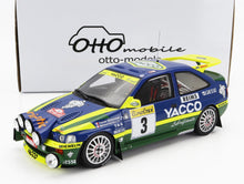 FORD ENGLAND - ESCORT RS COSWORTH TEAM ALLIANCE YACCO (night version) N 3 WINNER RALLY MONTECARLO 1996 P.BERNARDINI - B.OCCELLI - BLUE YELLOW