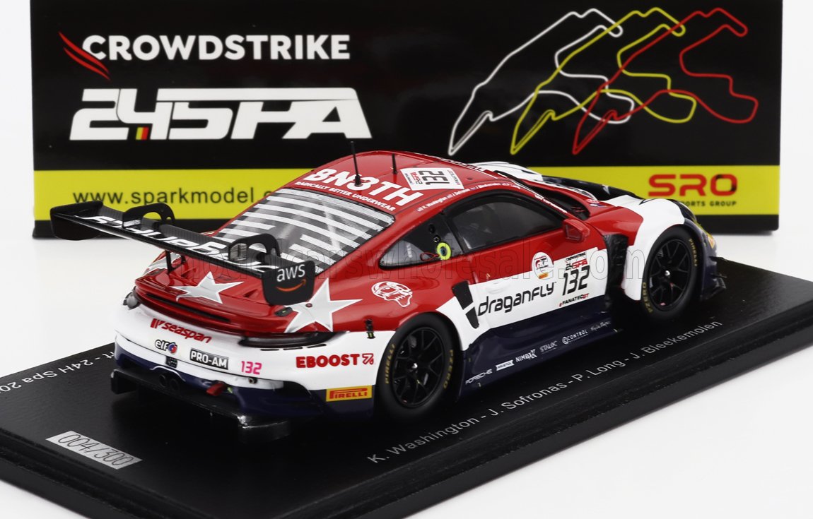 PORSCHE | 911 992 GT3 R TEAM GMG RACING N 132 24h SPA 2023 K.WADHINGTON - J.SOFRONAS - P.LONG - J.BLEEKEMOLEN