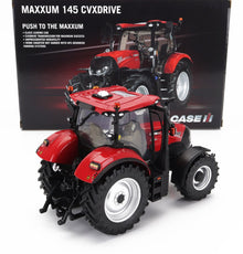 Case IH Maxxum 145 CVXDrive red scale model tractor with detailed tires and cabin, available at Vroomi
