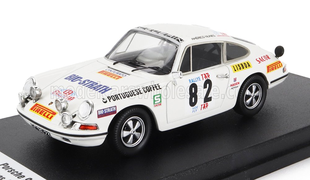 Porsche 911S No. 82 A. Nunes A. Morais TAP Rally 1972 Night Version Trofeu 1:43 scale model