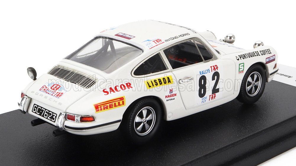 Porsche 911S No. 82 A. Nunes A. Morais TAP Rally 1972 Night Version Trofeu 1:43 scale model - image 2