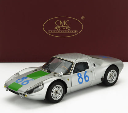 PORSCHE - 904 CARRERA GTS ch.904-005 N 86 WINNER TARGA FLORIO 1964 COLIN DAVIS - ANTONIO PUCCI - SILVER