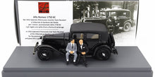 ALFA ROMEO - 1750 6C WITH GABRIELE D'ANNUNZIO AND TAZIO NUVOLARI FIGURES 1932 - BLACK