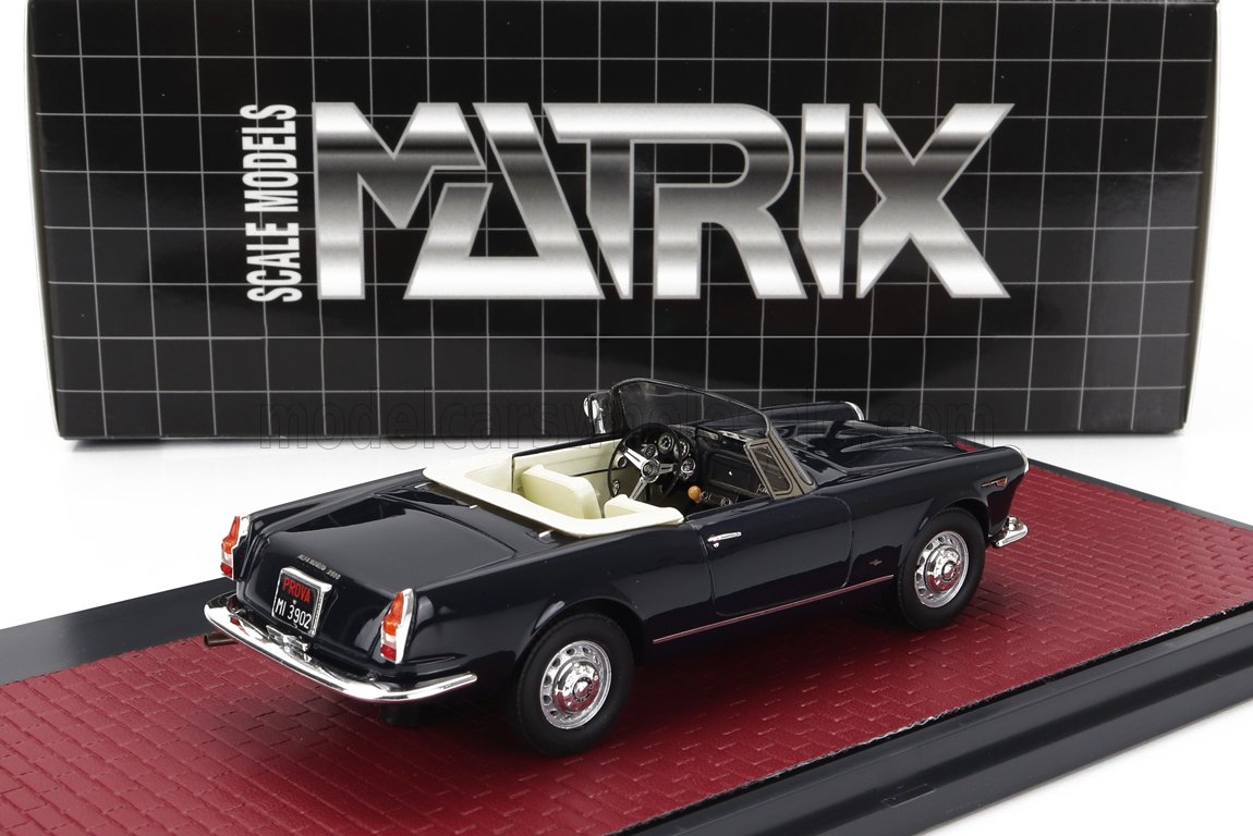 Alfa Romeo 2600 Spider Cabriolet Open 1962 Dark Blue Matrix Scale Models 1:43 scale model - image 2