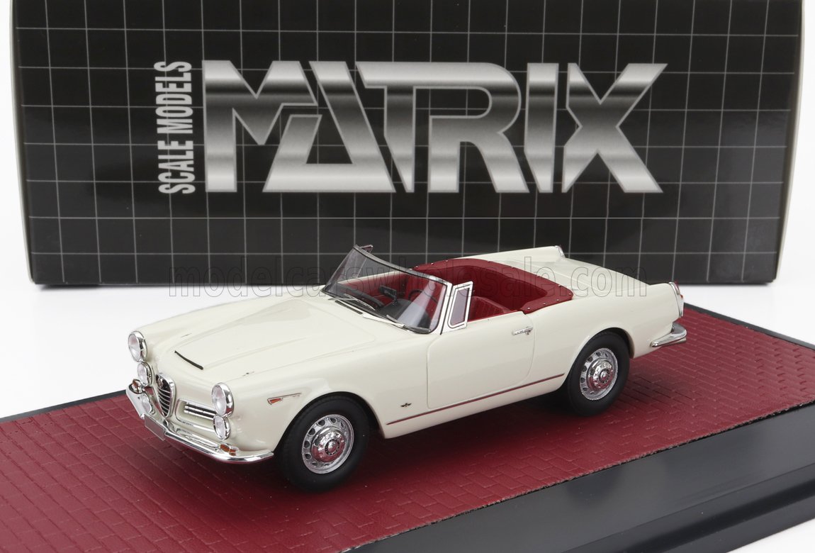 Alfa Romeo 2600 Spider Cabriolet Open 1962 White Matrix Scale Models 1:43 scale model