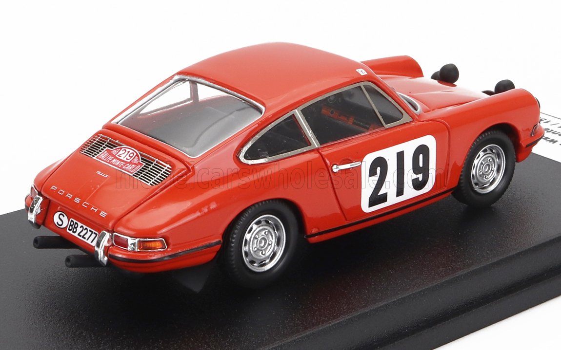 Porsche 911T Coupé No. 219 10th Rally Monte Carlo 1968 Björn Waldegaard Lars Helmer Trofeu 1:43 scale model - image 2
