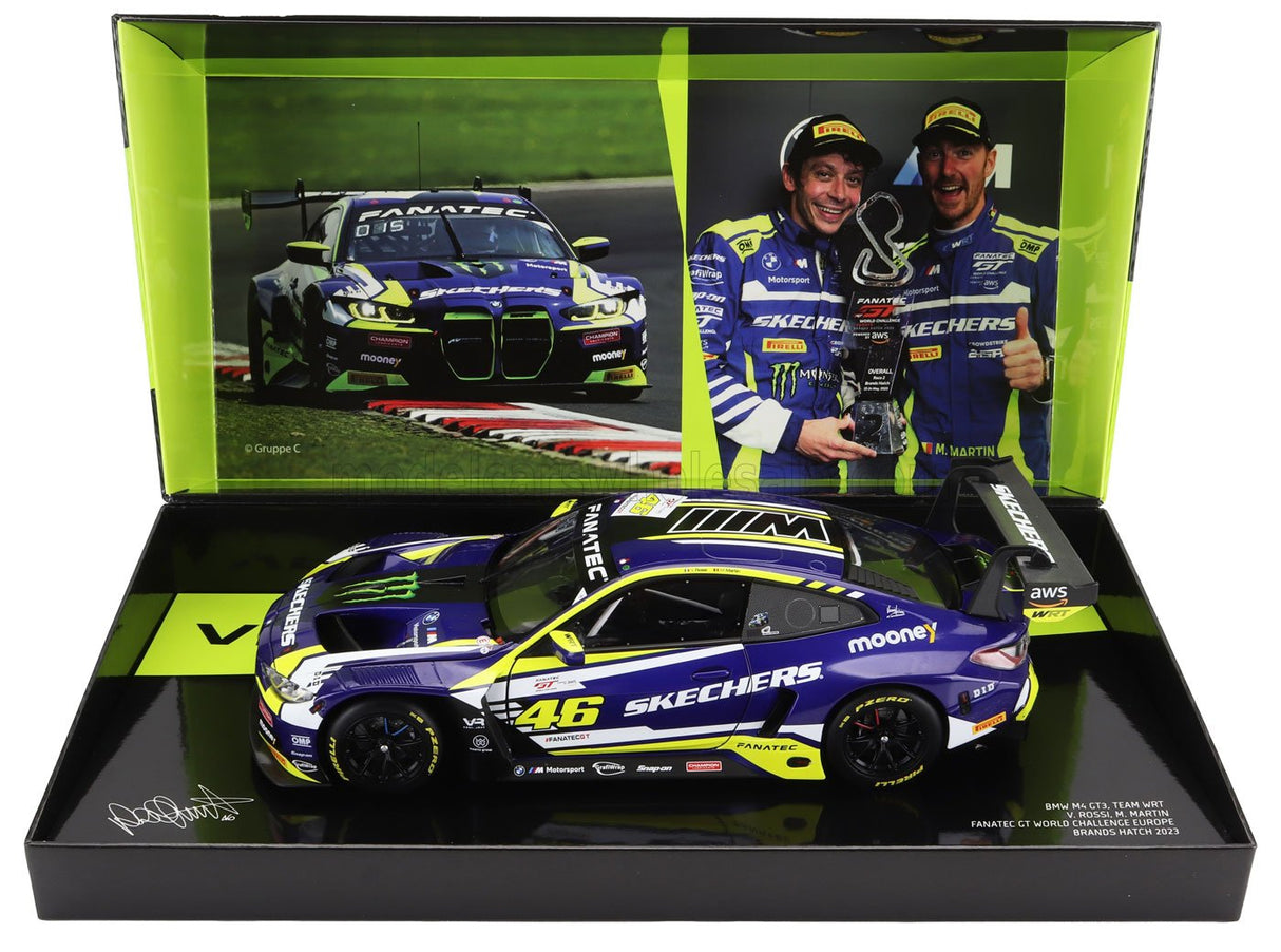 BMW | 4-SERIES M4 GT3 TEAM WRT N 46 (FIRST PODIUM) 2nd RACE 2 FANATEC GT WORLD CHALLENGE EUROPE BRANDS HATCH 2023 - VALENTINO ROSSI - MAXIME MARTIN