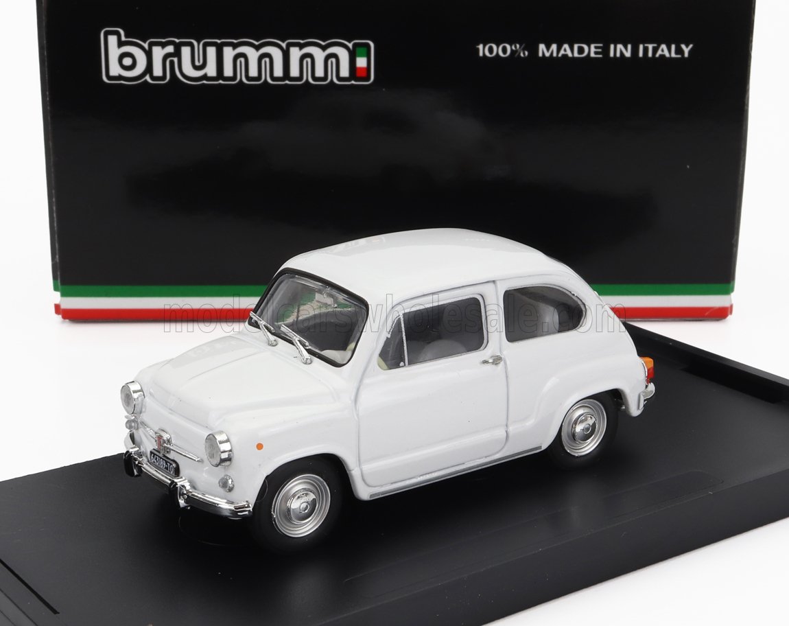 Fiat 600D 1965 White Brumm 1:43 scale model