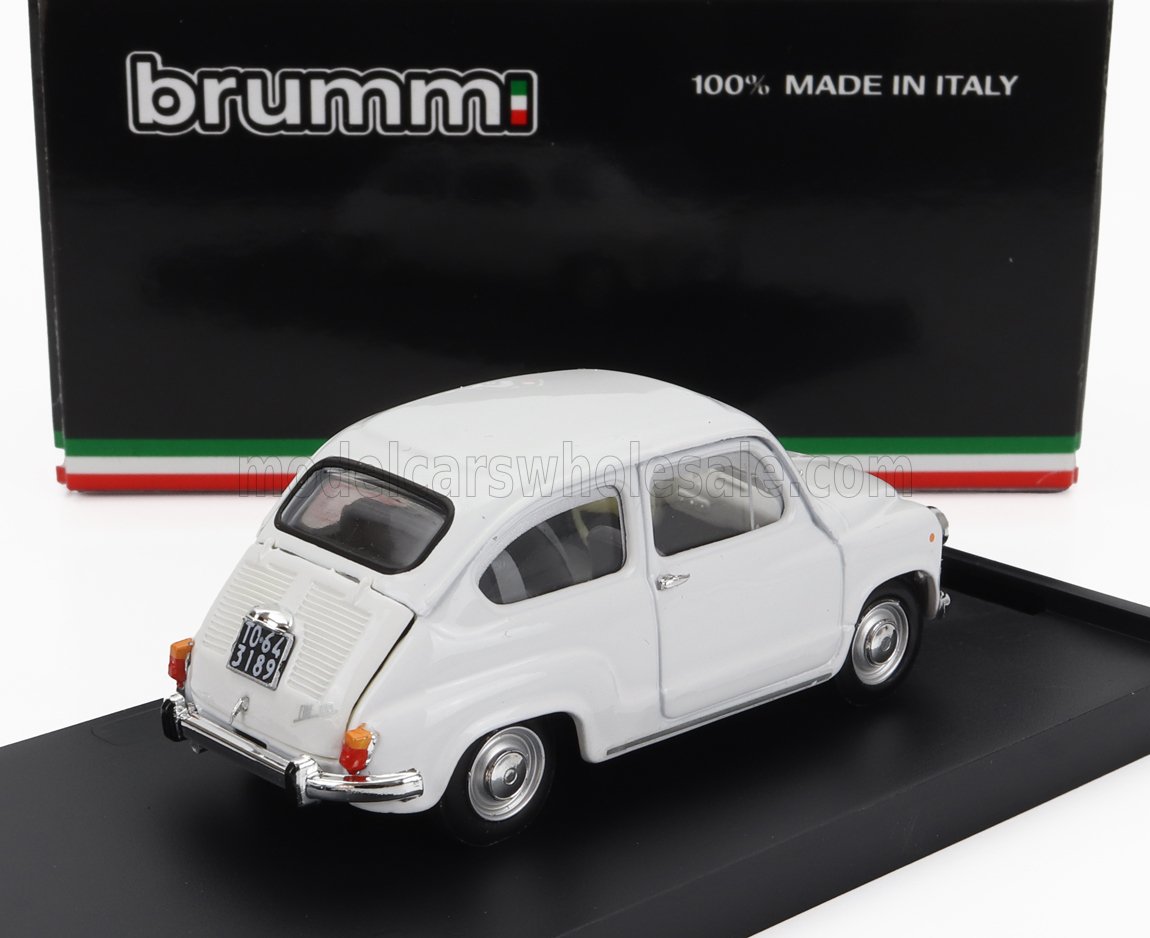 Fiat 600D 1965 White Brumm 1:43 scale model - image 2