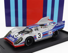 PORSCHE - 917K TEAM MARTINI RACING N 3 1000km MONZA 1971 VIC ELFORD - GERARD LAROUSSE - SILVER BLUE Scale model car on Vroomi