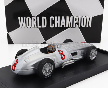 MERCEDES BENZ - F1 W196 N 8 WORLD CHAMPION WINNER DUTCH GP 1955 JUAN MANUEL FANGIO - SILVER Scale model car on Vroomi