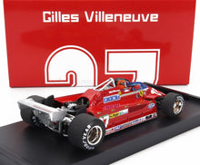 FERRARI - F1 126CK TURBO N 27 ISTRANA AIRPORT DUEL WITH F104 AIRPLANE 1981 GILLES VILLENEUVE - WITH DRIVER FIGURE - RED Scale model car on Vroomi