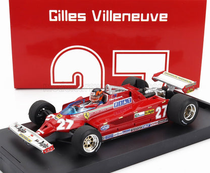 FERRARI - F1 126CK TURBO N 27 GP D'ITALIA 1981 GILLES VILLENEUVE - CON FIGURINA DEL PILOTA - ROSSO