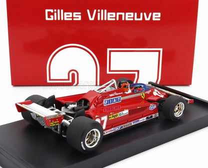 FERRARI - F1 126CK TURBO N 27 GP D'ITALIA 1981 GILLES VILLENEUVE - CON FIGURINA DEL PILOTA - ROSSO