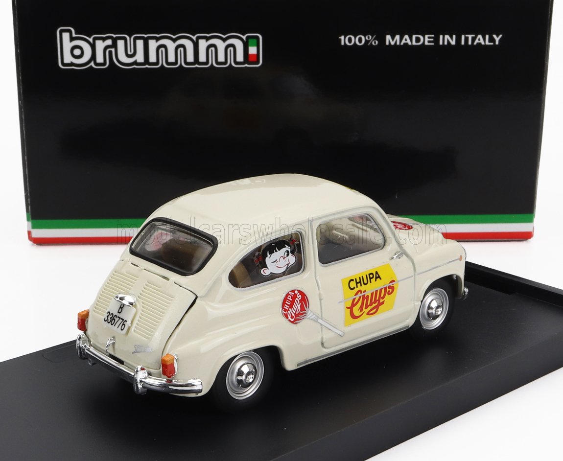 SEAT 600D Commerciale Chupa Chups 1960 White Brumm 1:43 scale model - image 2