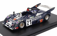 Modellino in scala Walter Wolf Racing #21 blu con decalcomanie Norwiss, su base nera — Vroomi