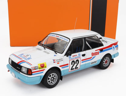 SKODA - 130LR N 22 RALLY ACROPOLIS 1986 SVATOPLUK KVAIZAR - JIRI JANECEK - WHITE LIGHT BLUE