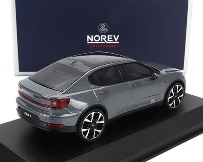 Norev Collectors gray Polestar 2 model car on display stand, now offered through Vroomi