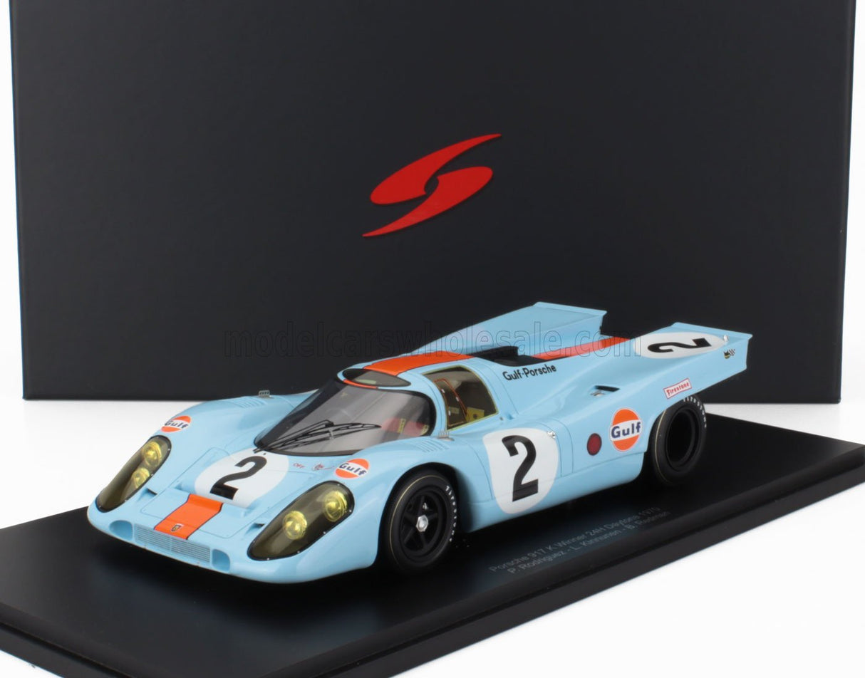 PORSCHE | 917K 4.5L GULF TEAM JOHN WYER AUTOMOTIVE ENGINEERING N 2 WINNER 24h DAYTONA 1970 PEDRO RODRIGUEZ - LEO KINNUNEN - BRIAN REDMAN