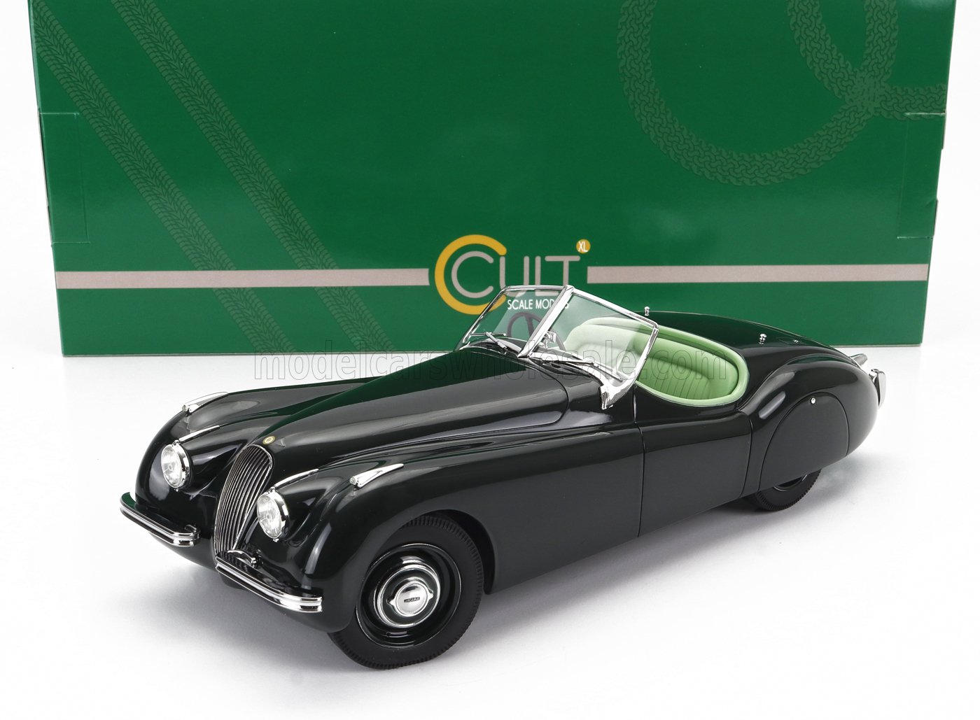 JAGUAR  XK120 OTS SPIDER CABRIOLET APERTA 1948 - VERDE modellino in scala modellino Vroomi
