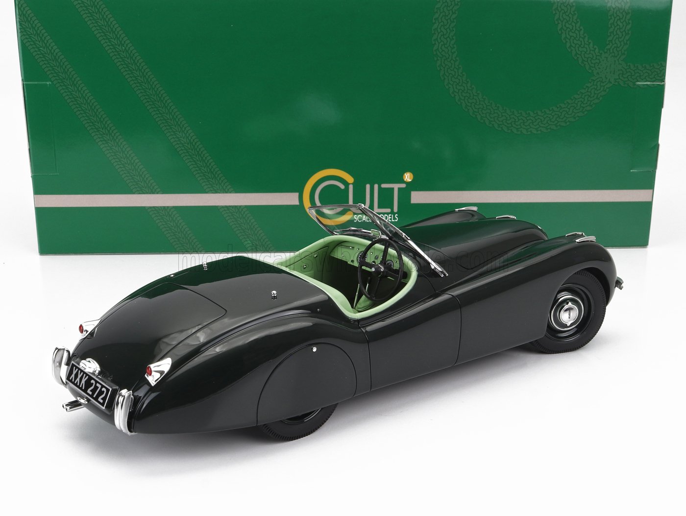 JAGUAR  XK120 OTS SPIDER CABRIOLET APERTA 1948 - VERDE modellino in scala modellino Vroomi
