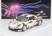 Modellino in scala Alpine A110 Rally RGT di Vroomi, con livrea CYBERNET e dettagli Rally di Montecarlo 2024