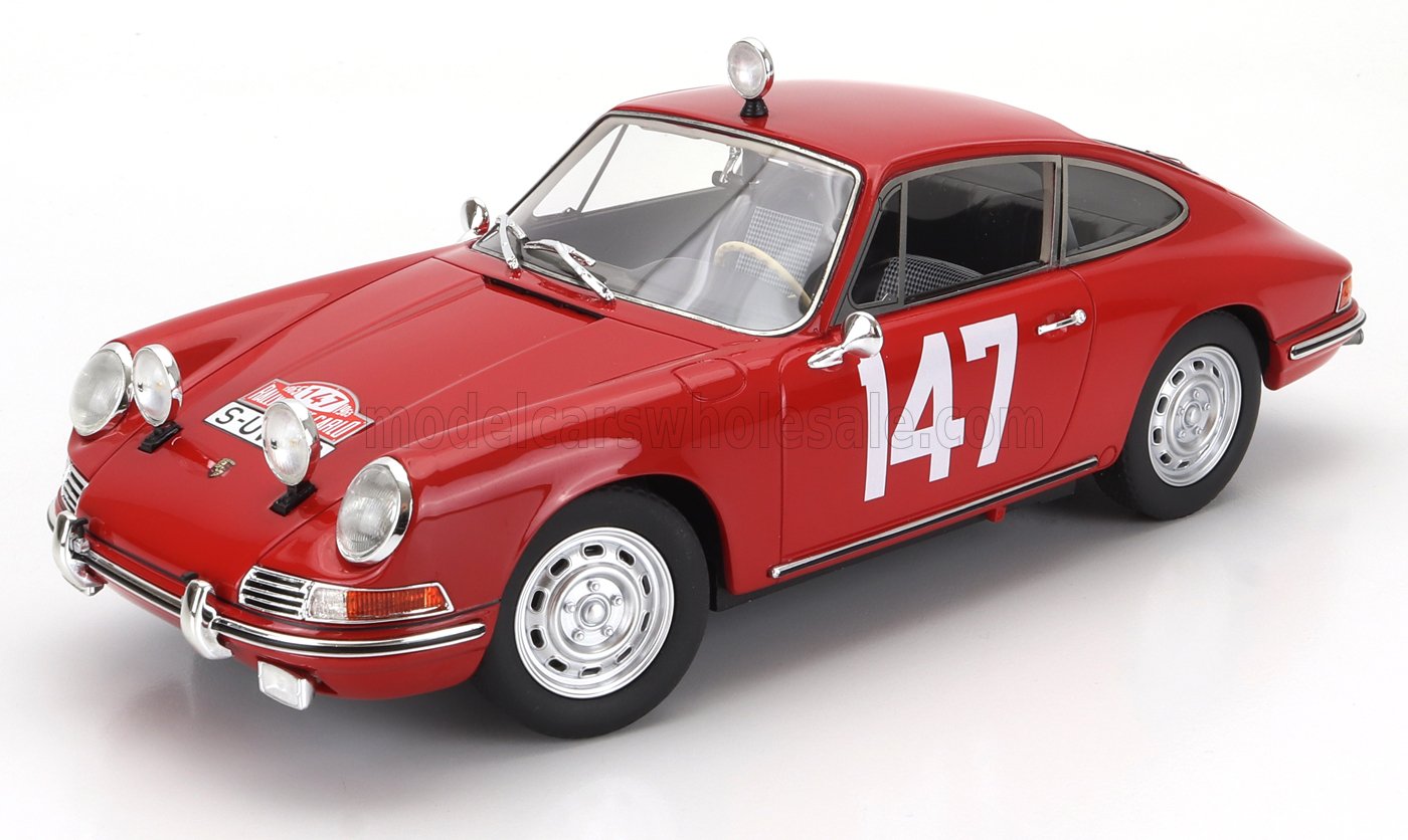 Porsche 911S Coupé No. 147 Winner Class Rally Monte Carlo 1965 Herbert Linge Peter Falk Matrix Scale Models 1:18 scale model