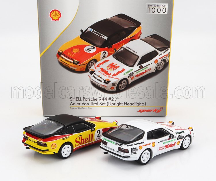 PORSCHE | SET 2X 944 SHELL N 2 RACING + 944 N 0 RACING TURBO CUP 1989 | VARIOUS