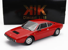 Red Ferrari 208 GT4 diecast model car 1:18 scale with CK Scale box, available on Vroomi