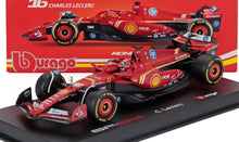 FERRARI - F1  SF-24 TEAM SCUDERIA FERRARI N 16 WINNER MONACO GP 2024 CHARLES LECLERC - WITH PILOT AND SHOWCASE - RED BLACK