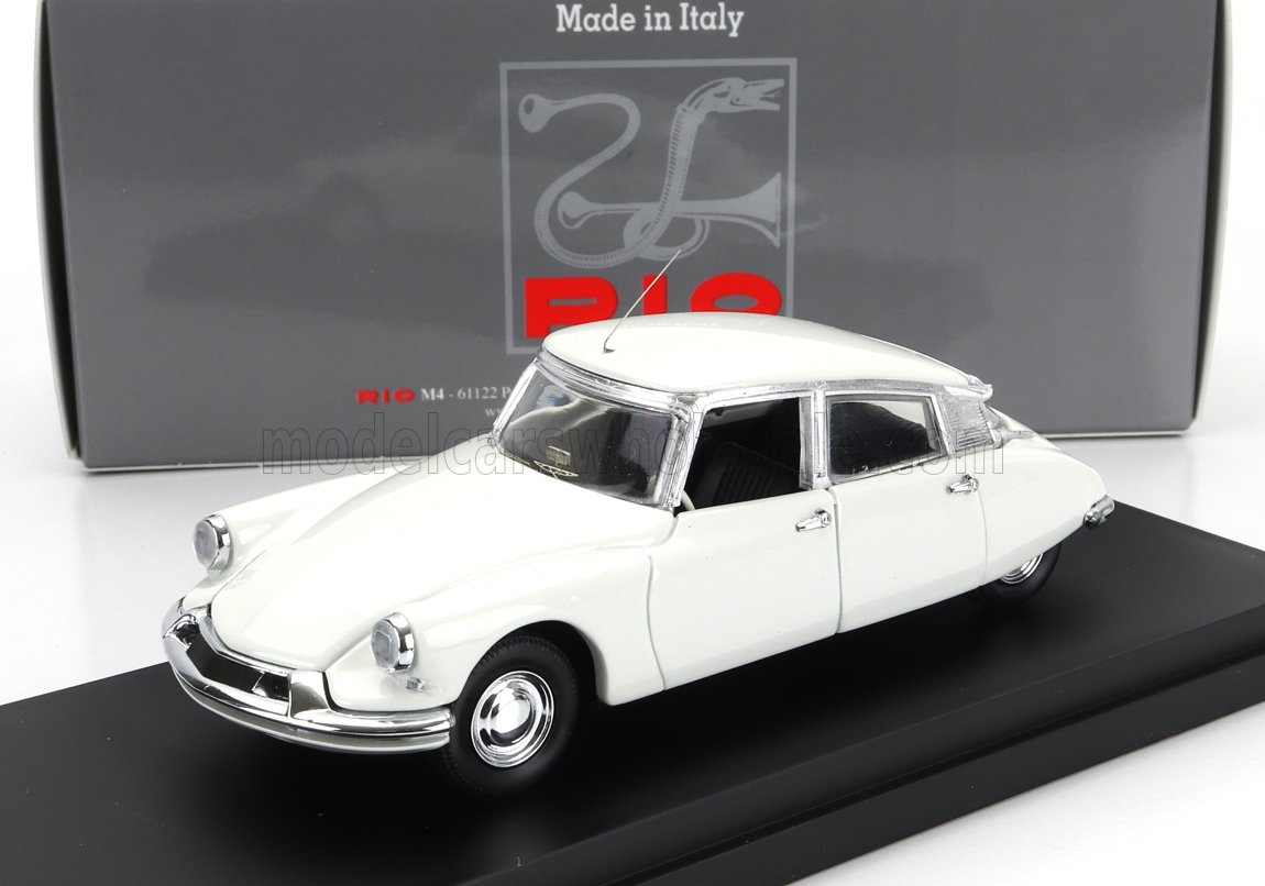 Citroën DS19 Personal Car Ispettore Ginko 1962 White Rio Models 1:43 scale model