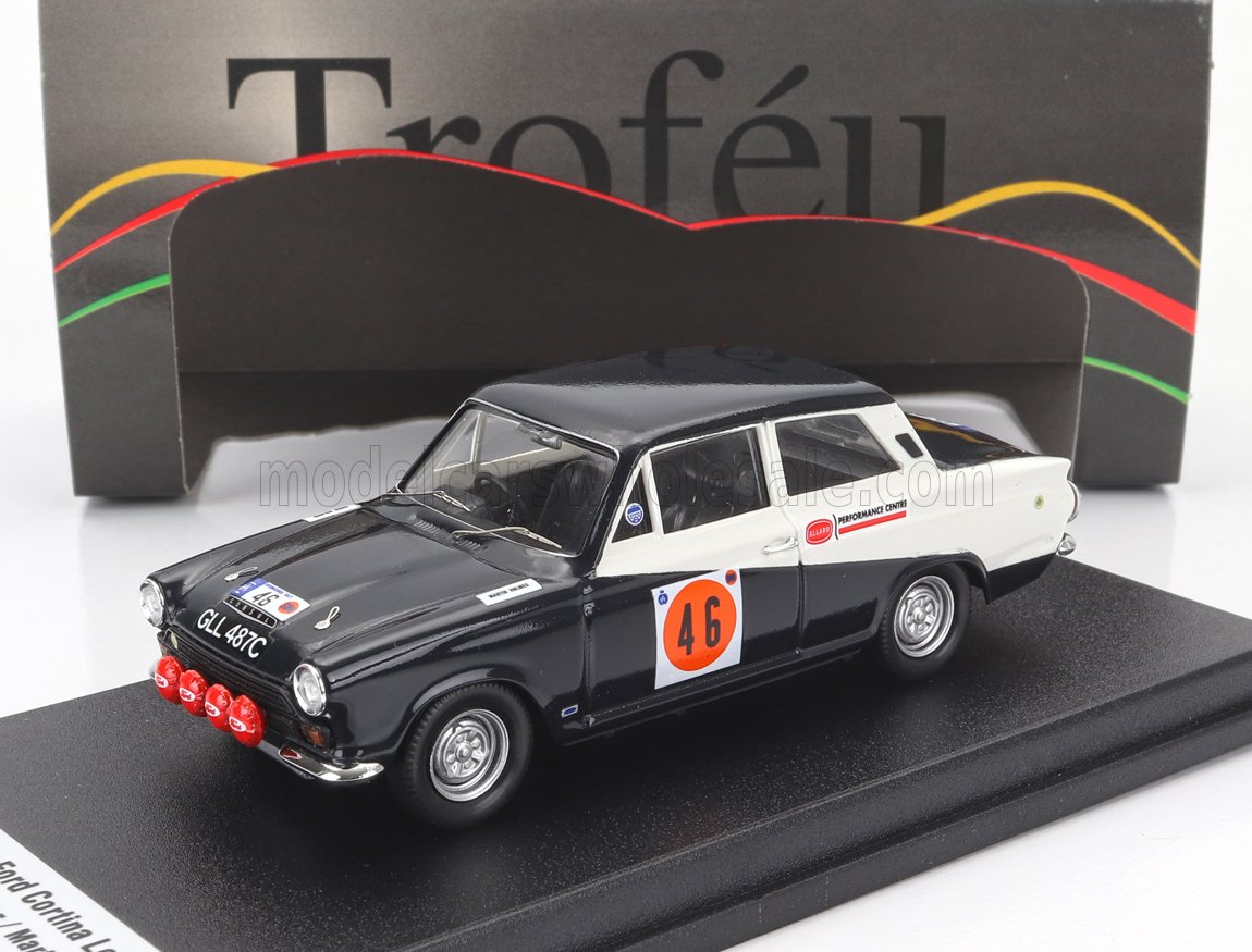 Ford Cortina Lotus No. 46 Chris Sclater Martin Holmes RAC Rally Lombard Night Version 1968 Trofeu 1:43 scale model