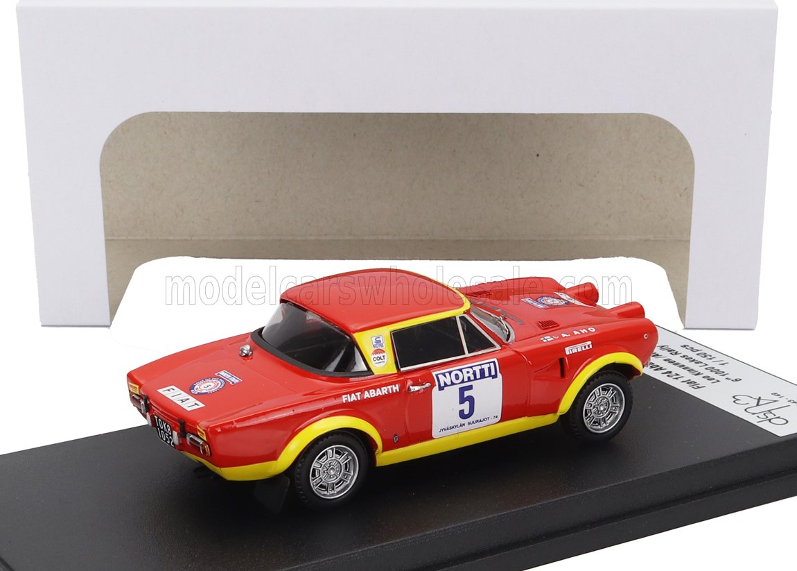 Fiat 124 Abarth No. 5 Leo Kinnunen Also Aho 6th Rally 1000 Lakes 1974 Night Version Trofeu 1:43 scale model - image 2