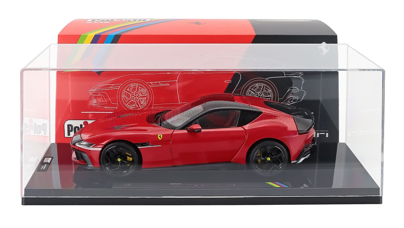 FERRARI - 12CILINDRI 2024 - CON VITRINA - NUMERADOS INDIVIDUALMENTE - ROSSO CORSA - ROJO Maqueta de coche en Vroomi