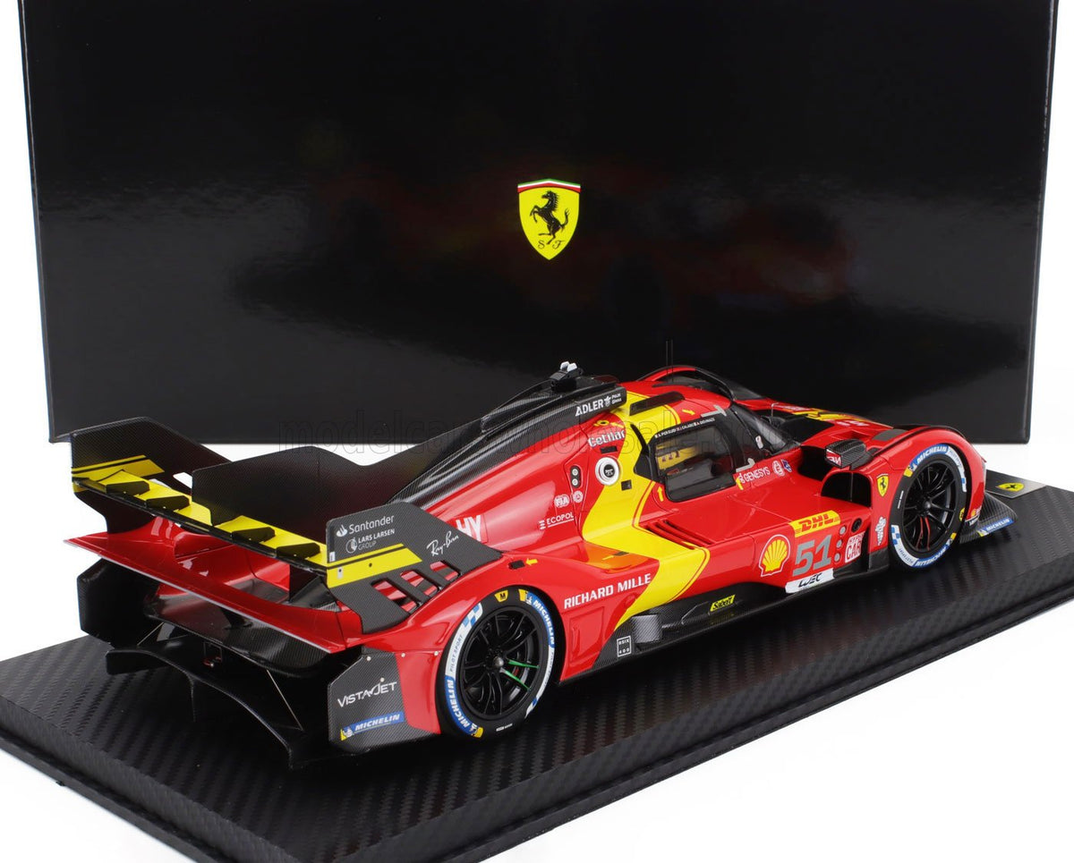 Ferrari 499P 3.0L Turbo V6 Ferrari AF Corse No. 51 Pier Guidi Calado Giovinazzi 3rd WEC 6h Spa 2023 BBR Models 1:18 scale model - image 2