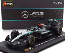 MERCEDES GP | F1  W15 EQ PERFORMANCE TEAM AMG PETRONAS MOTORSPORT N 63 SEASON 2024 GEORGE RUSSELL - WITH PILOT AND SHOWCASE