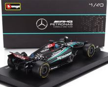 MERCEDES GP | F1  W15 EQ PERFORMANCE TEAM AMG PETRONAS MOTORSPORT N 63 SEASON 2024 GEORGE RUSSELL - WITH PILOT AND SHOWCASE