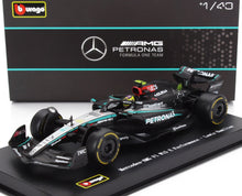 MERCEDES GP | F1  W15 EQ PERFORMANCE TEAM AMG PETRONAS MOTORSPORT N 44 SEASON 2024 LEWIS HAMILTON - WITH PILOT AND SHOWCASE