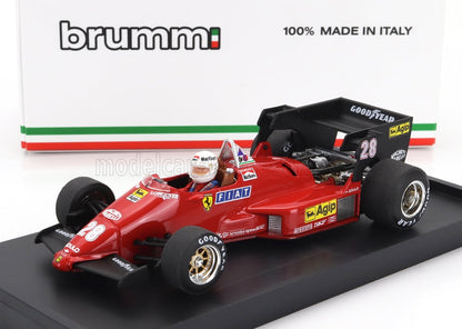 FERRARI - F1 126C4 N 28 GP DEL BELGIO 1984 RENE ARNOUX - CON FIGURINA DEL PILOTA - ROSSO NERO