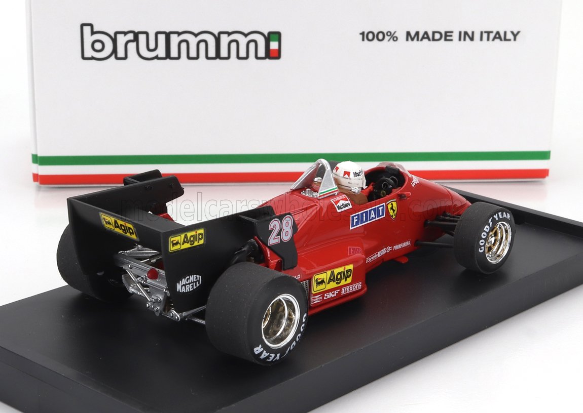Ferrari F1 126C4 No. 28 René Arnoux Belgium GP 1984 with Driver Brumm 1:43 scale model - image 2